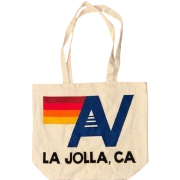 Aviator Nation Handbags - Aviator La Jolla CA Canvas Tote Coastal Retro Travel Beach Shopper Market Bag
